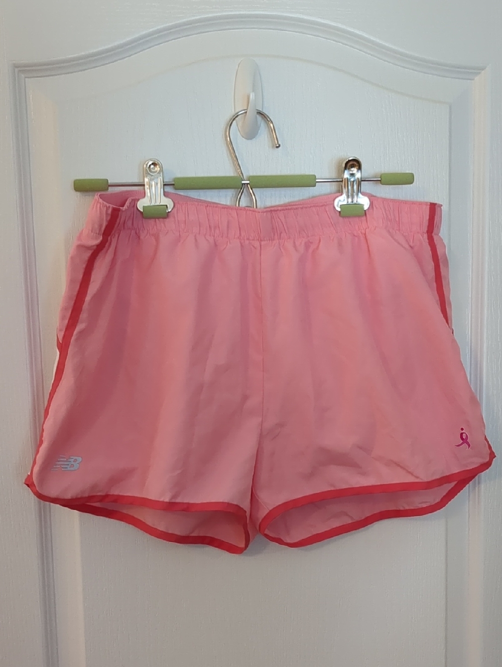 New Balance Light Pink Athletic Shorts with Dark Pink Trim